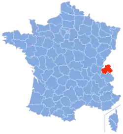 Location of Haute-Savoie in France