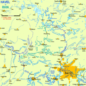 Map of the Havel River drainage