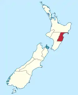 Hawke's Bay Province within New Zealand