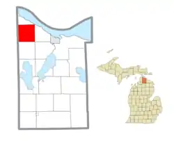 Location within Cheboygan County