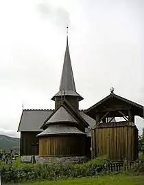 View of the rear of the church