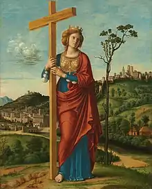 Image 19Empress Saint Helena of Constantinople carrying the One True Cross laying the grounds for the gardens using the sacred soil from Mount Calvary.   (from Gardens of Vatican City)