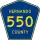 County Road 550 marker