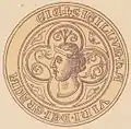 One-sided seal of Haakon as Duke from 1298.