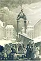 November Fair in the Hoher Markt, 1838, drawn and engraved by Hervieu