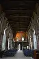 Church looking west with restoration work ongoing