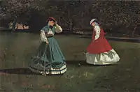 A Game of Croquet, 1866