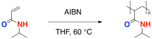 Homopolymerization of PNIPA