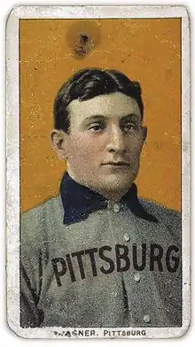 Image 14T206 Honus WagnerImage credit: American Tobacco CompanyThe T206 Honus Wagner is a rare baseball card depicting Honus Wagner (February 24, 1874 – December 6, 1955), a dead-ball era shortstop considered one of the best players of all time. The card was designed and issued by the American Tobacco Company from 1909 to 1911. Only 50 to 200 cards were ever distributed to the public, and as a result of the card's rarity and popularity, prices have soared.  In 2007, a collector paid $2.8 million for one, making it the most valuable baseball card in history. This specimen belongs to the National Baseball Hall of Fame and Museum in Cooperstown, New York.More selected portraits