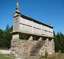 The hórreo is an elevated granary from Galicia and Asturias.