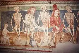 The Danse Macabre in the Holy Trinity Church in Hrastovlje, Slovenia