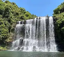 Jiexi county's famous landscape Huangmanzhai Waterfall.