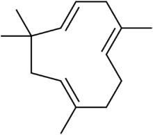 Humulene, a sesquiterpene.