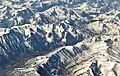 Aerial view of north aspect of Hunewill Peak (centered).Buckeye Creek Canyon in lower left.