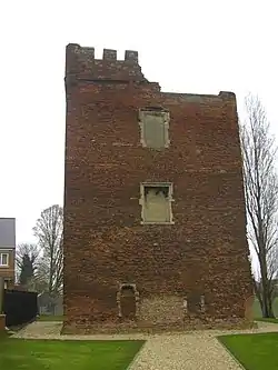 Rectangular brick tower