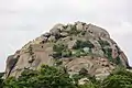 view of nearby fortified hill from Hutridurga