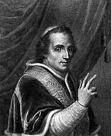 Pius VII, portrait by Morghen, engraved by Bezzuoli