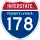 Interstate 178 marker