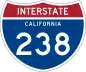 Interstate 238 and State Route 238 marker