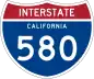 Interstate 580 marker