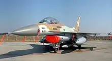 A retired F-16A Netz of 140 Squadron "Golden Eagle", involved in Operation Opera