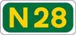 N28 road shield}}