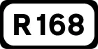 R168 road shield}}