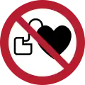 P007 – No access for people with active implanted cardiac devices