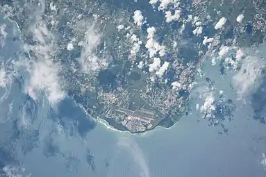 Photo shows Aguada, Aguadilla and Isabela taken from the ISS Expedition 53