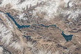 Pangong Tso from space