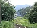 On the platform looking toward Tōjō Station