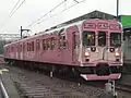 Iga Railway 200 series 2-car set 202 in December 2010, with original Tokyu cab and central gangway door