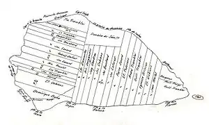 Plan of the island in 1751