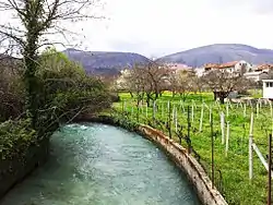 Ilići and river Radobolja in Mostar