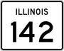 Illinois Route 142 marker