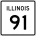 Illinois Route 91 marker