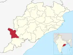 Location in Odisha