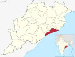 Location in Odisha