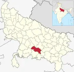 Location of Fatehpur district in Uttar Pradesh