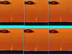 A very rare sequence of the inferior Mirage of the comet set