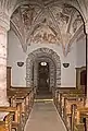 Interior of the church with frescos