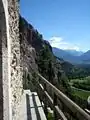 Staircase and walkway to the castle door