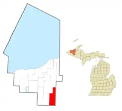 Location within Ontonagon County