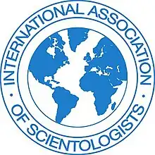 IAS Logo; International Association of Scientologists written around a globe