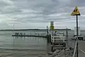 The jetty on the inlet at Inverloch during high tide