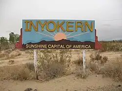 Inyokern entrance sign