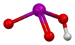 Ball-and-stick model of iodic acid