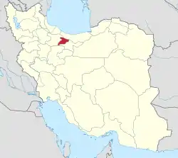 Location of Alborz province in Iran