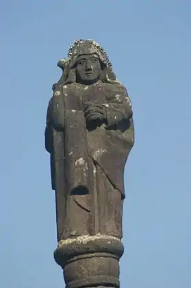 Figure on the Chapelle Notre-Dame-de-Lorette Calvary at Irvillac