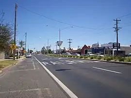 The Calder Highway, passing through Irymple.